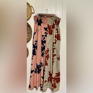 Bucket List Super Wide Leg Pants Boho Floral Size L/XL